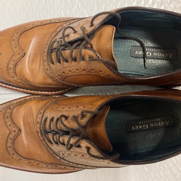 Aston Grey Boyle Wingtip Oxford - Tan Leather main image 8